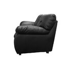 Sofá De Couro Marselha 2 Lugares Preto Pigmentado - Mempra