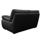 Sofá De Couro Marselha 2 Lugares Preto Pigmentado - Mempra