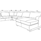 Sofá De Couro N.y. 6 Lugares Bege Ivory 3,88 M - Mempra