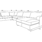 Sofá De Couro N.y. 6 Lugares Bege Ivory 4,18 M - Mempra