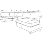 Sofá De Couro N.y. 6 Lugares Off White 3,58 M - Mempra