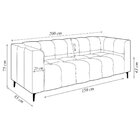 Sofá De Couro Na Caixa Prime 200cm Bege