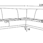 Sofá De Couro Rubi 2 Lugares Com Chaise Esquerda Soft Tabaco