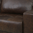 Sofá De Couro Rubi 3 Lugares Com Chaise Direita Soft Tabaco -