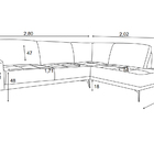 Sofá De Couro Rubi 3 Lugares Com Chaise Direita Soft Tabaco -
