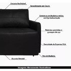 Sofá De Couro Sala De Estar 3 Lugares 240cm Reclinável E Retr