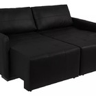 Sofá De Couro Sala De Estar 4 Lugares 260cm Reclinável E Retr