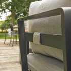 Sofá de Jardim 3 Lugares em Alumínio207x80x68,4cm Preto|Cinza Persea Naterial