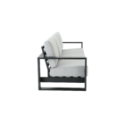 Sofá de Jardim Athena Alumínio Cinza 91x245x88cm Naterial