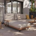 Sofá de Jardim Calisto Metal Bege 75x160x80cm Naterial