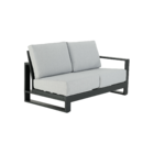 Sofá de Jardim Lateral Athena Alumínio Cinza 91x160x88cm Naterial