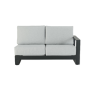 Sofá de Jardim Lateral Athena Alumínio Cinza 91x160x88cm Naterial