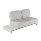 Sofá de Jardim Memphis Metal Branco Esquerdo 62x74x177cm Naterial