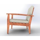 Sofá De Madeira 2 Lugares Com 2 Poltronas Isis Yescasa Stain