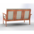 Sofá De Madeira 2 Lugares Com 2 Poltronas Isis Yescasa Stain