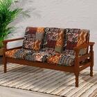 Sofá De Madeira Maciça 3 Lugares Mel Sevilha Belini Móveis