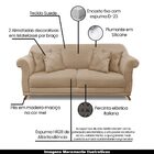 Sofá Decorativo 160cm 2 Lugares Com 4 Almofadas Armstrong Sue