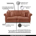 Sofá Decorativo 160cm 2 Lugares Com 4 Almofadas Armstrong Vel