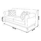 Sofá Decorativo 180cm 2 Lugares Com 4 Almofadas Armstrong Vel
