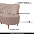 Sofá Decorativo 1 35m 2 Lugares Katara Veludo Rosê G33 - Gran