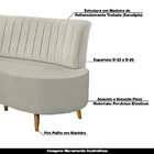 Sofá Decorativo 1 60m 2 Lugares Katara Veludo Bege Claro G33