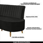 Sofá Decorativo 1 60m 2 Lugares Katara Veludo Preto G33 - Gra