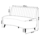 Sofá Decorativo 1 60m 2 Lugares Katara Veludo Rosê G33 - Gran