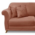 Sofá Decorativo 200cm 3 Lugares Com 4 Almofadas Armstrong Vel