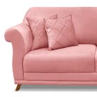 Sofá Decorativo 200cm 3 Lugares Com 4 Almofadas Armstrong Vel