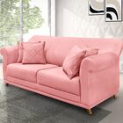 Sofá Decorativo 200cm 3 Lugares Com 4 Almofadas Armstrong Vel