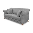 Sofá Decorativo 220cm 3 Lugares Com 4 Almofadas Armstrong Vel