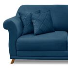 Sofá Decorativo 220cm 3 Lugares Com 4 Almofadas Armstrong Vel