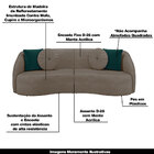 Sofá Decorativo 240cm Com Almofadas Redondas Clarke Veludo Be