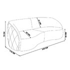 Sofá Decorativo 240cm Com Almofadas Redondas Clarke Veludo Ro