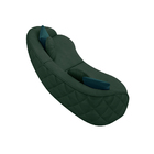 Sofá Decorativo 240cm Com Almofadas Redondas Clarke Veludo Ve