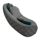 Sofá Decorativo 288cm Com Almofadas Redondas Clarke Linho Chu