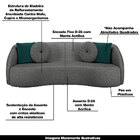 Sofá Decorativo 288cm Com Almofadas Redondas Clarke Linho Chu