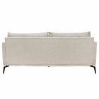 Sofá Decorativo 2 Lugares 160cm Pés Em Aço Stagno Linho Off W