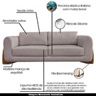 Sofá Decorativo 2 Lugares 160cm Pés Em Madeira Buzz Linho Are