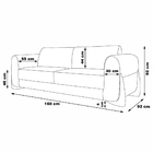 Sofá Decorativo 2 Lugares 160cm Pés Em Madeira Buzz Linho Are