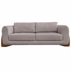 Sofá Decorativo 2 Lugares 160cm Pés Em Madeira Buzz Linho Are