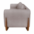 Sofá Decorativo 2 Lugares 160cm Pés Em Madeira Buzz Linho Are