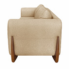 Sofá Decorativo 2 Lugares 160cm Pés Em Madeira Buzz Linho Cin