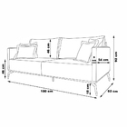 Sofá Decorativo 2 Lugares 180cm Pés Em Aço Stagno Linho Cinza