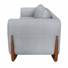 Sofá Decorativo 2 Lugares 180cm Pés Em Madeira Buzz Linho Cin