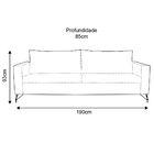 Sofá Decorativo 2 Lugares 190 Cm Denmark Veludo Bege Com Pés