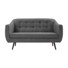 Sofá Decorativo 2 Lugares Pés Palito Cuddle Linho Cinza - Gra