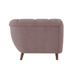 Sofá Decorativo 2 Lugares Scooby Pés Em Madeira Veludo Rosê G