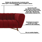 Sofá Decorativo 2 Lugares Scooby Pés Em Madeira Veludo Vermel