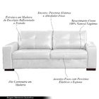 Sofá Decorativo 2 Lugares Turim 150cm Couro Branco G58 - Gran